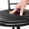 SpinEase PU Leather Swivel Bar Stools – Set of 4 (Black) - OZ Home Deals