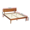 Splay Queen Pine Bed Frame – Walnut - OZ Home Deals