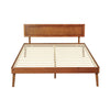 Splay Queen Pine Bed Frame – Walnut - OZ Home Deals