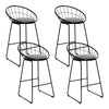 Steelo Luxe Faux Linen Bar Stools – Set of 4 (Black) - OZ Home Deals