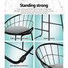 Steelo Luxe Faux Linen Bar Stools – Set of 4 (Black) - OZ Home Deals