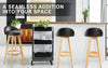 Sunset 2-Piece Wooden Bar Stools – Black PVC Leather, 72cm - OZ Home Deals
