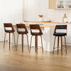 TimberLux PU Leather Bar Stools – Set of 4 (Black) - OZ Home Deals