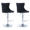 Townhall Velvet Adjustable Bar Stools – Set of 2 - OZ Home Deals