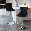 Townhall Velvet Adjustable Bar Stools – Set of 2 - OZ Home Deals
