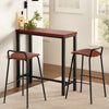 Tully Industrial Bar Table & Stools Set – Brown & Black - OZ Home Deals