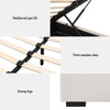 Valley King Gas Lift Bed Frame – Beige Linen - OZ Home Deals