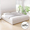 Valley King Gas Lift Bed Frame – Beige Linen - OZ Home Deals