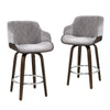 Velvet Bar Stools – Set of 4 (Grey) - OZ Home Deals