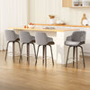 Velvet Bar Stools – Set of 4 (Grey) - OZ Home Deals
