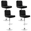 Verona PU Leather Bar Stools – Set of 4 (Black) - OZ Home Deals