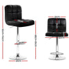 Verona PU Leather Bar Stools – Set of 4 (Black) - OZ Home Deals
