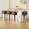 Waldena PU Leather Bar Stools – Set of 4 (Brown) - OZ Home Deals