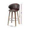 Waldena PU Leather Bar Stools – Set of 4 (Brown) - OZ Home Deals