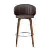 Waldena PU Leather Bar Stools – Set of 4 (Brown) - OZ Home Deals