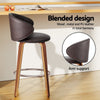 Waldena PU Leather Bar Stools – Set of 4 (Brown) - OZ Home Deals