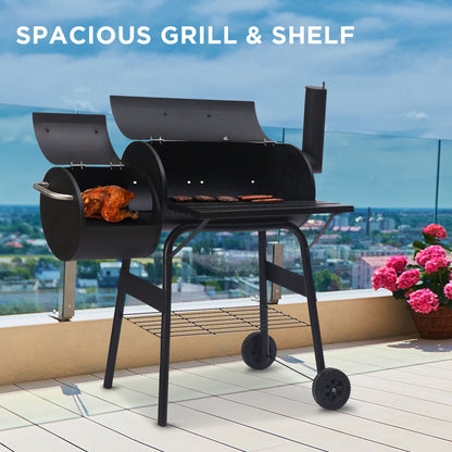 Wallaroo 2 - in - 1 Outdoor Barbecue Grill & Offset Smoker - OZ Home Deals