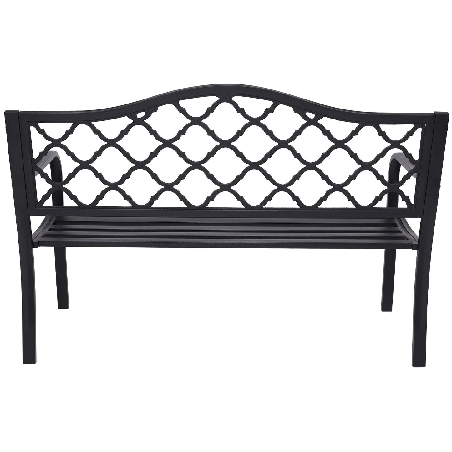 Wallaroo Steel Outdoor Garden Bench - Elegant - OZ Home Deals