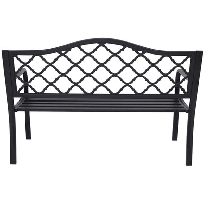 Wallaroo Steel Outdoor Garden Bench - Elegant - OZ Home Deals
