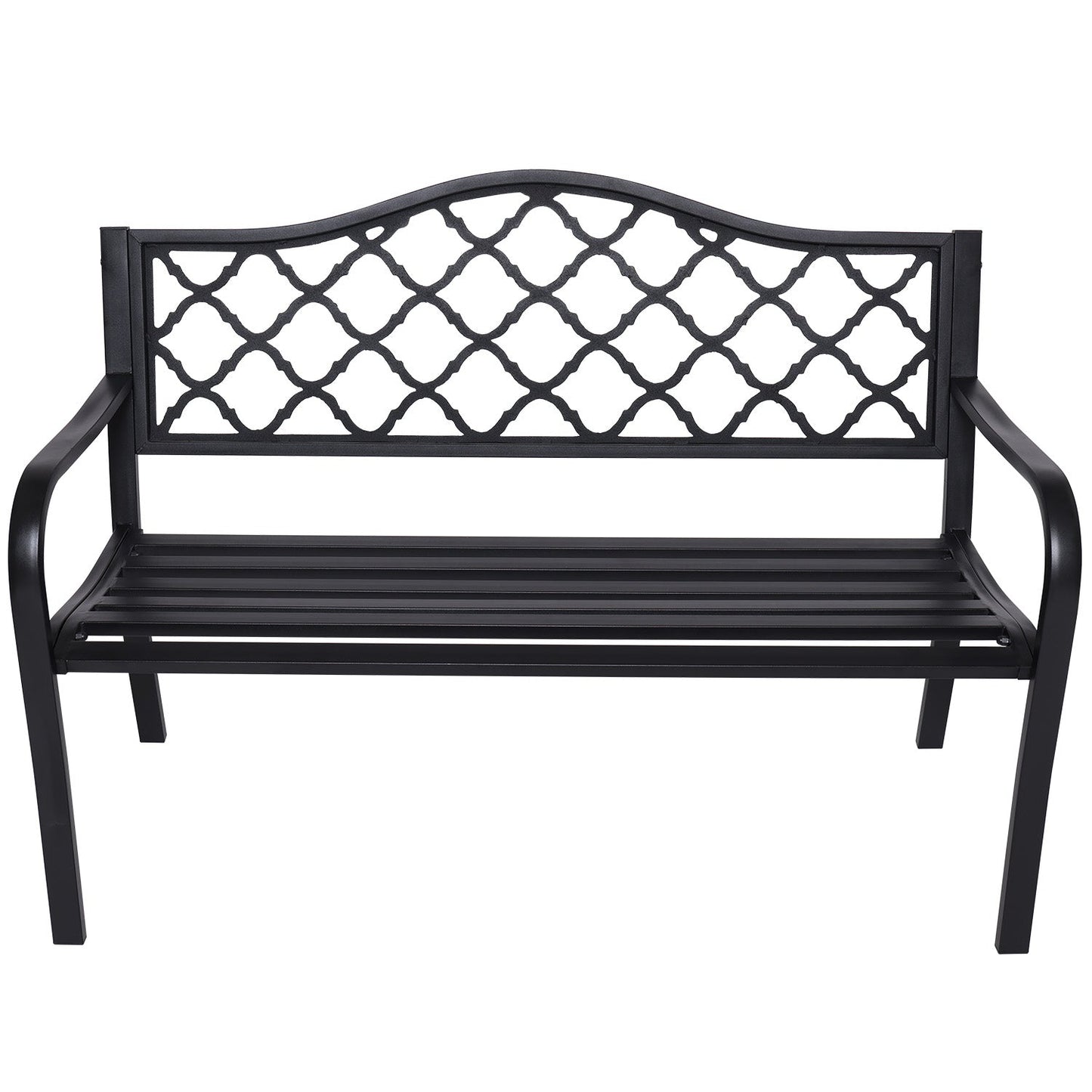 Wallaroo Steel Outdoor Garden Bench - Elegant - OZ Home Deals