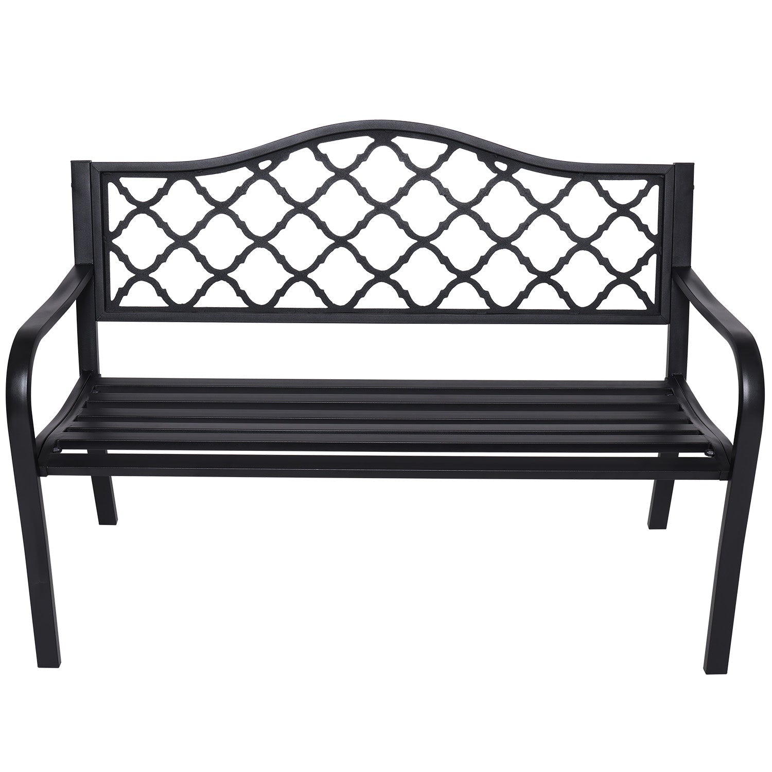 Wallaroo Steel Outdoor Garden Bench - Elegant - OZ Home Deals