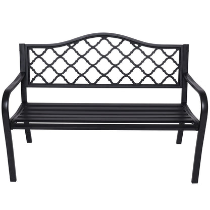 Wallaroo Steel Outdoor Garden Bench - Elegant - OZ Home Deals