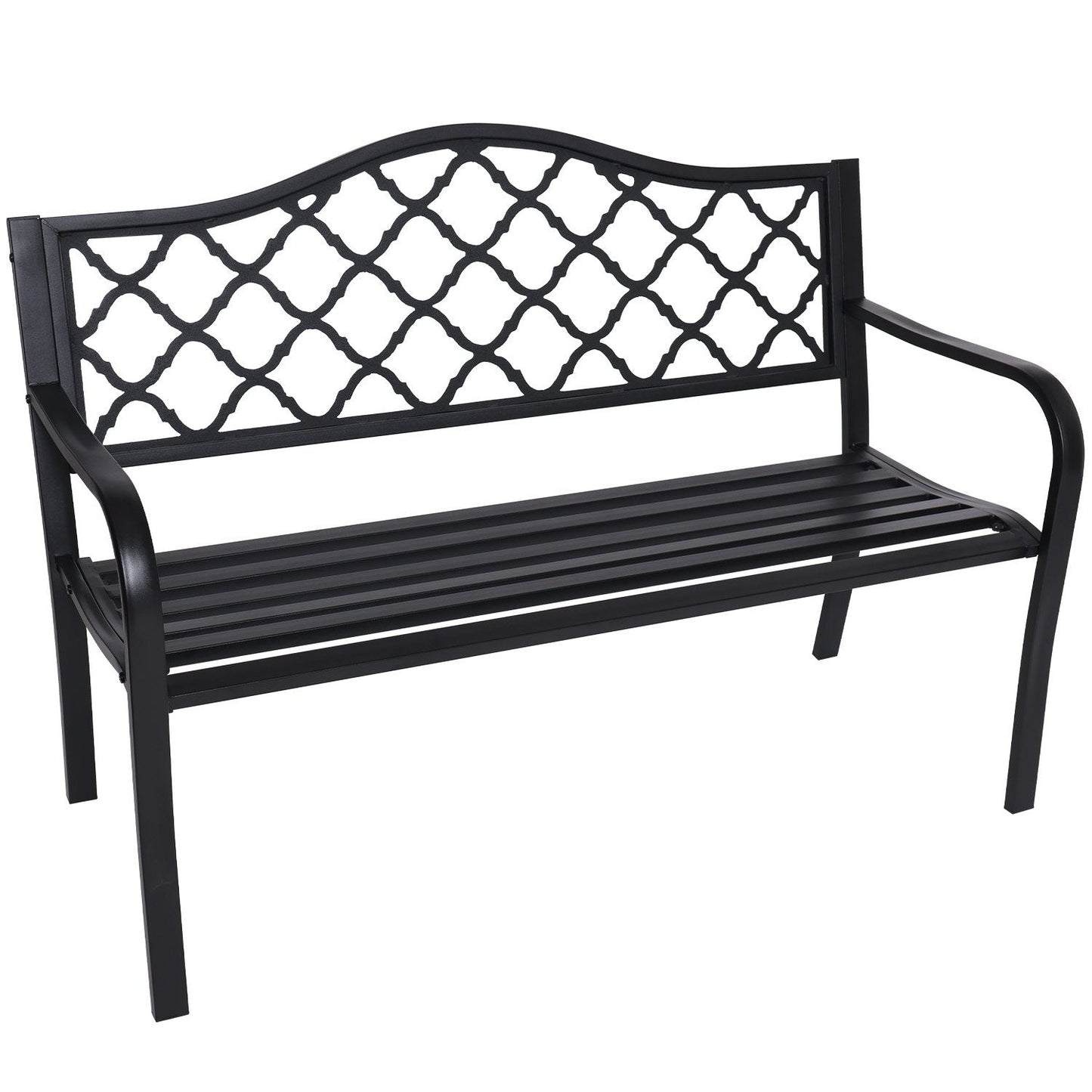 Wallaroo Steel Outdoor Garden Bench - Elegant - OZ Home Deals