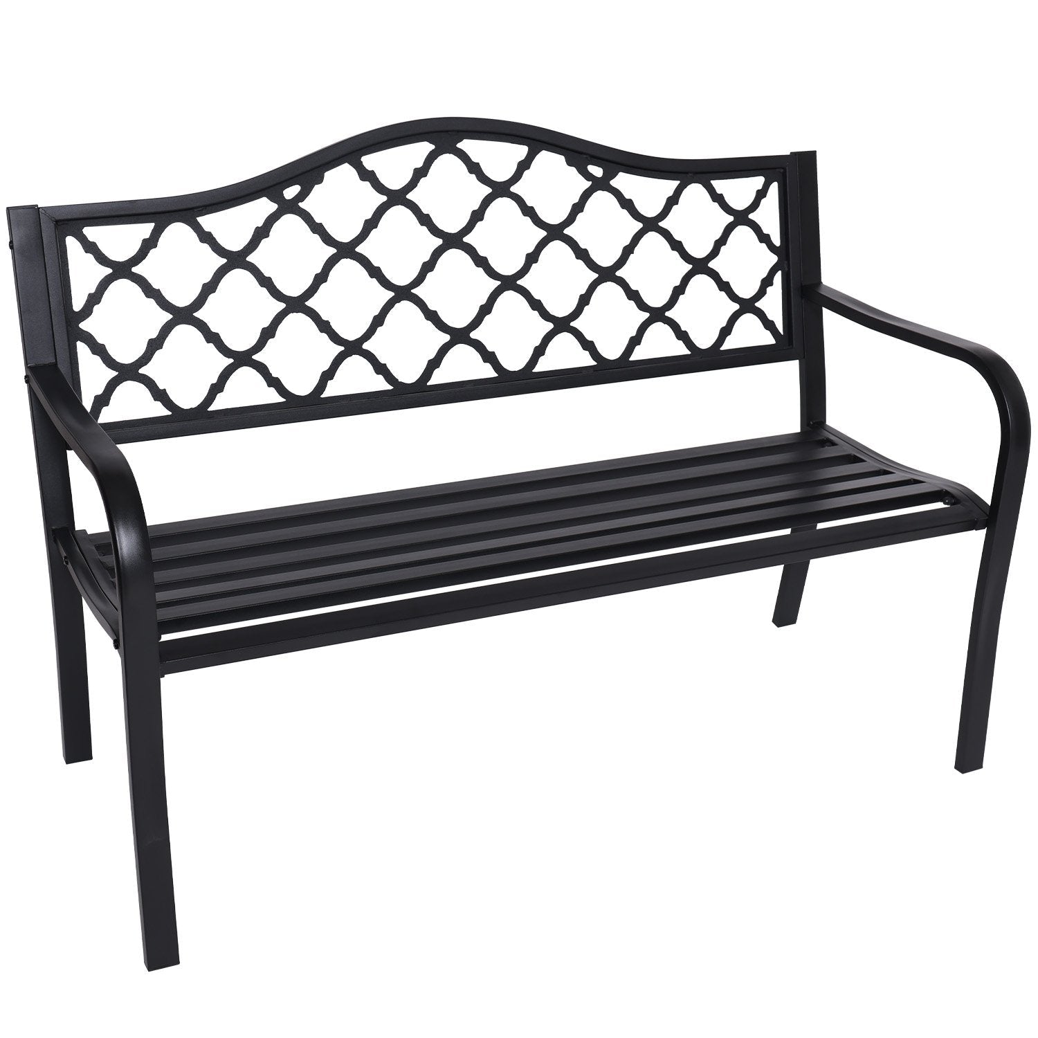 Wallaroo Steel Outdoor Garden Bench - Elegant - OZ Home Deals