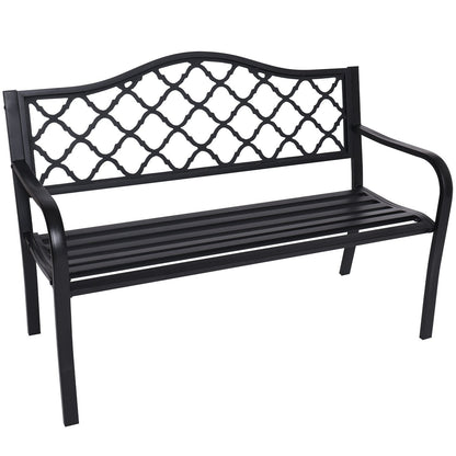 Wallaroo Steel Outdoor Garden Bench - Elegant - OZ Home Deals