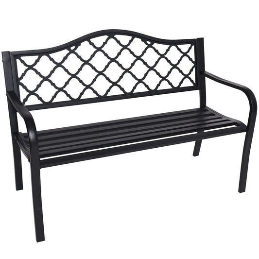 Wallaroo Steel Outdoor Garden Bench - Elegant - OZ Home Deals