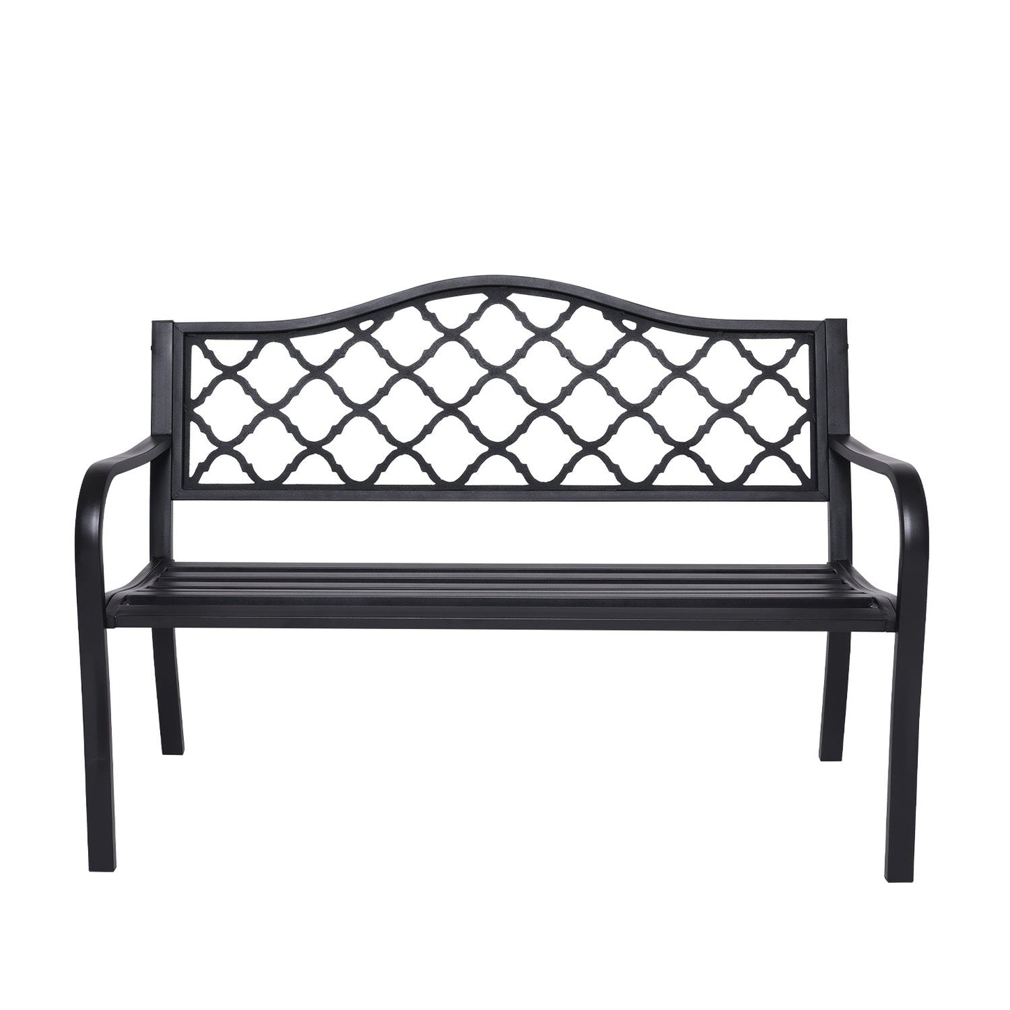 Wallaroo Steel Outdoor Garden Bench - Elegant - OZ Home Deals