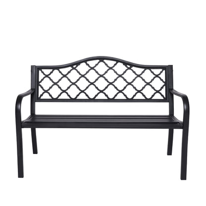 Wallaroo Steel Outdoor Garden Bench - Elegant - OZ Home Deals
