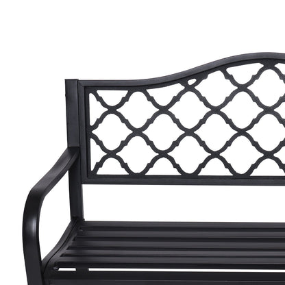 Wallaroo Steel Outdoor Garden Bench - Elegant - OZ Home Deals