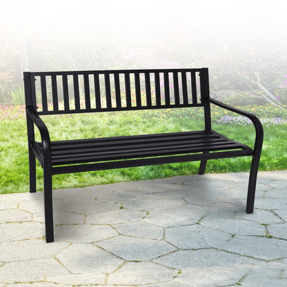 Wallaroo Steel Outdoor Garden Bench - Modern - OZ Home Deals