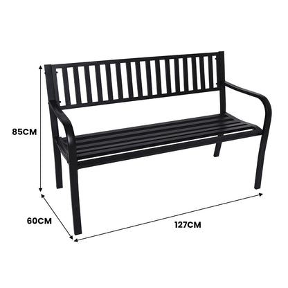 Wallaroo Steel Outdoor Garden Bench - Modern - OZ Home Deals