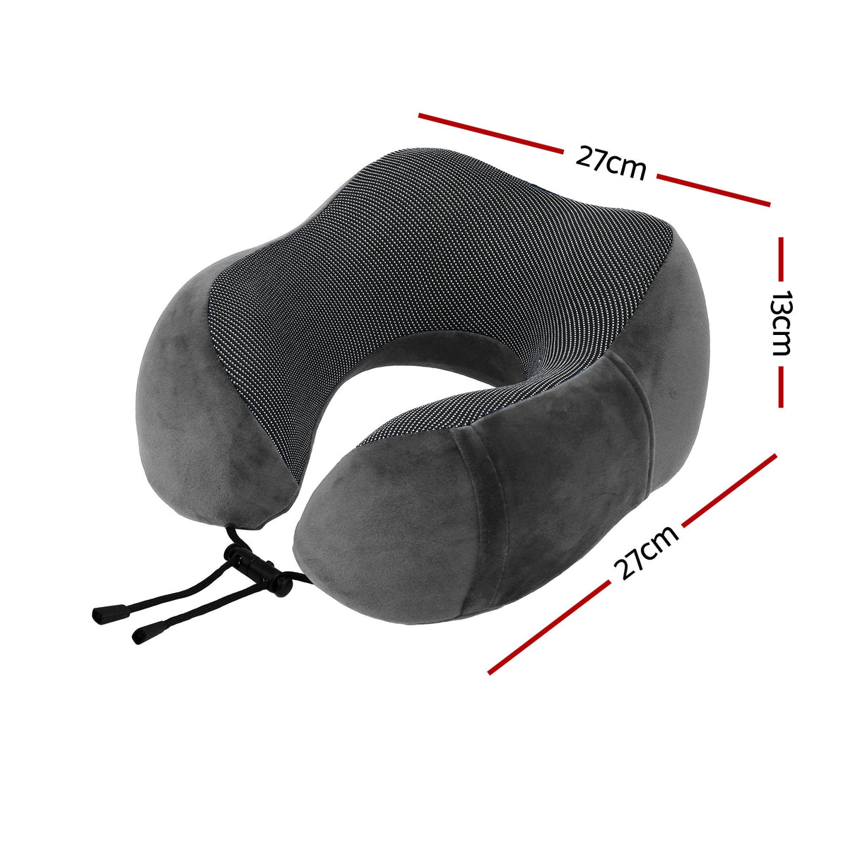 Wanderlite Travel Pillow for Airplanes Memory Foam Neck Pillows for Traveling, Soft & Washable Cover with Storage Bag, Portable Plane Accessories for Airplanes Offices Cars, Grey - OZ Home Deals