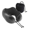 Wanderlite Travel Pillow for Airplanes Memory Foam Neck Pillows for Traveling, Soft & Washable Cover with Storage Bag, Portable Plane Accessories for Airplanes Offices Cars, Grey - OZ Home Deals