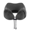 Wanderlite Travel Pillow for Airplanes Memory Foam Neck Pillows for Traveling, Soft & Washable Cover with Storage Bag, Portable Plane Accessories for Airplanes Offices Cars, Grey - OZ Home Deals